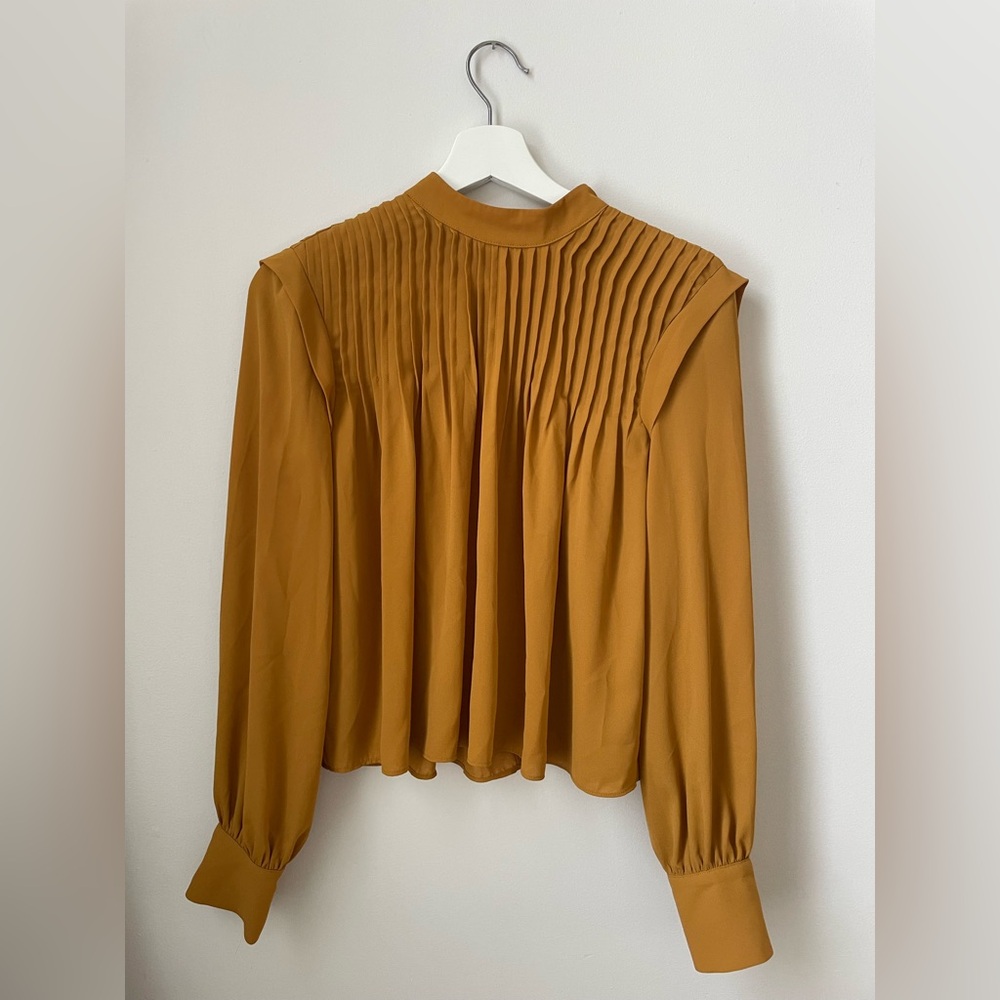 Aritzia Babaton pleated blouse